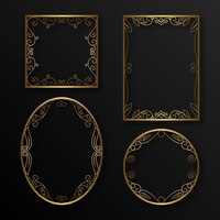 Gradient golden luxury frames collection