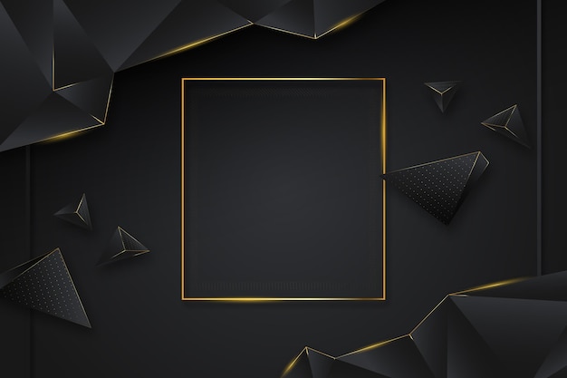 Gradient golden luxury geometric background