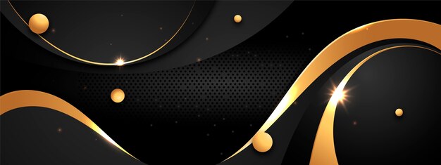 Gradient golden luxury social media cover template