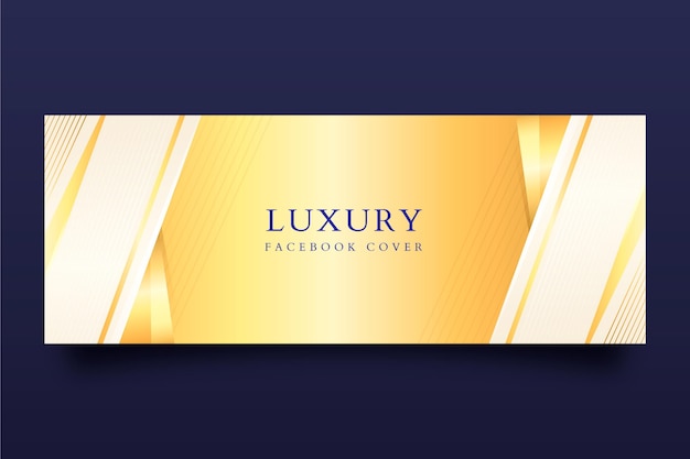 Gradient golden luxury social media cover template