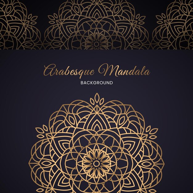 Gradient golden mandala design