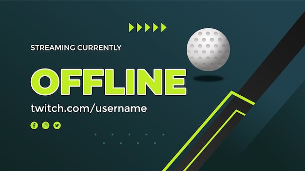 Free vector gradient golf club twitch background