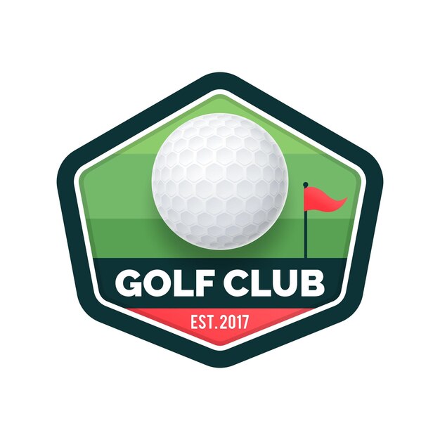 gradient golf logo template