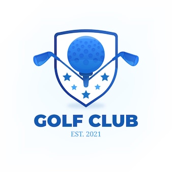 Gradient golf logo template