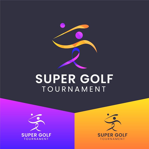 Free vector gradient  golf logo template