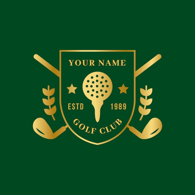 Vettore gratuito logo da golf sfumato