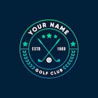 Free vector gradient golf logo