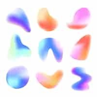 Free vector gradient grainy gradient shape collection