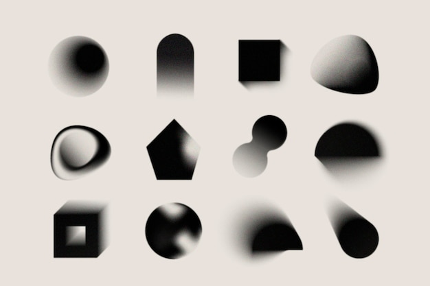 Бесплатное векторное изображение Градиент зернистые градиентные формы