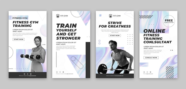 Gradient gym instagram stories