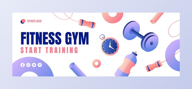 Gradient gym training facebook cover