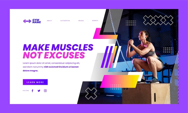 Gradient gym training  landing page