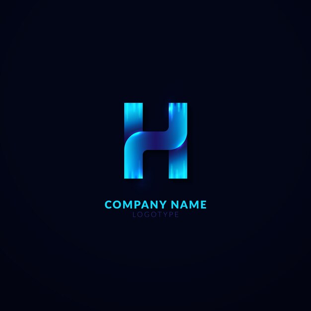 Gradient h letter logo