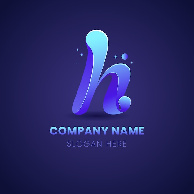Gradient h logo template