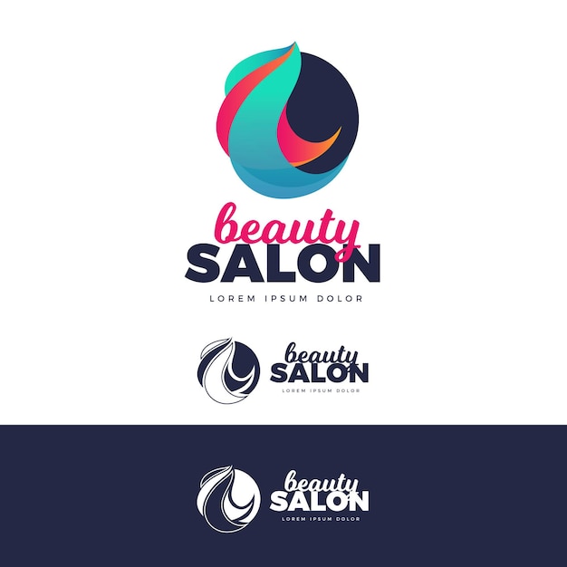 グラデーションヘアサロンのロゴ