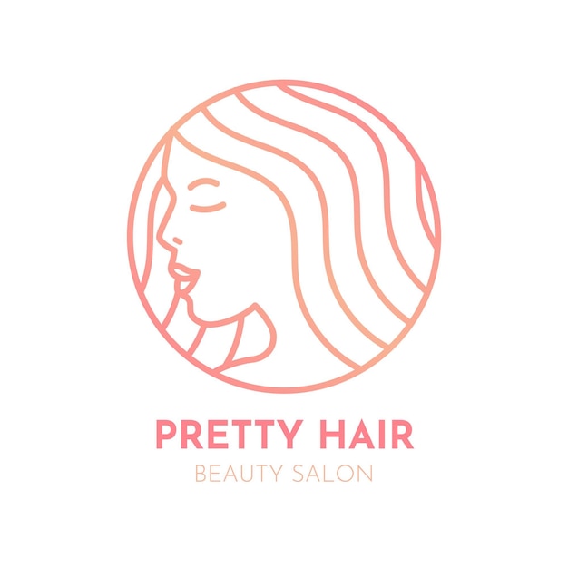 Градиентный логотип парикмахерской