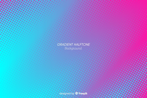Gradient halftone effect colorful background