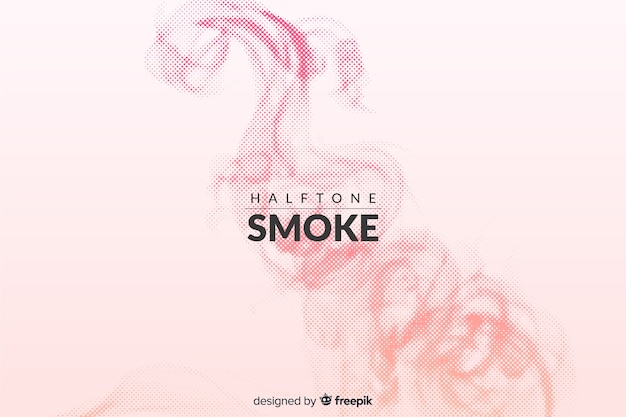 Free vector gradient halftone smoke background