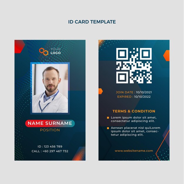 Gradient halftone technology id card