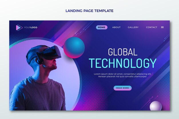 Gradient halftone technology landing page