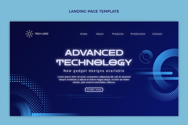Gradient halftone technology landing page