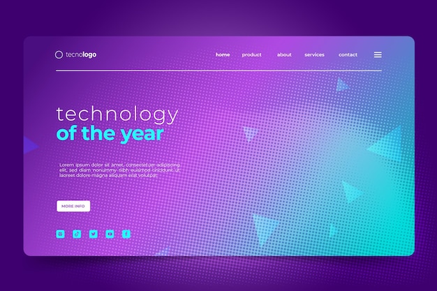 Gradient halftone technology landing page