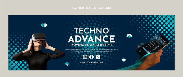 グラデーションハーフトーンテクノロジーのTwitterヘッダー