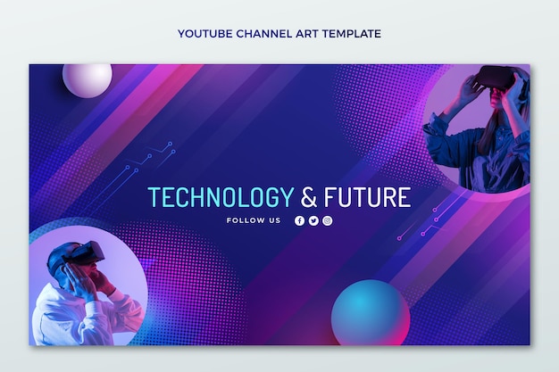 Gradient halftone technology youtube channel