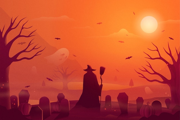 Gradient halloween background