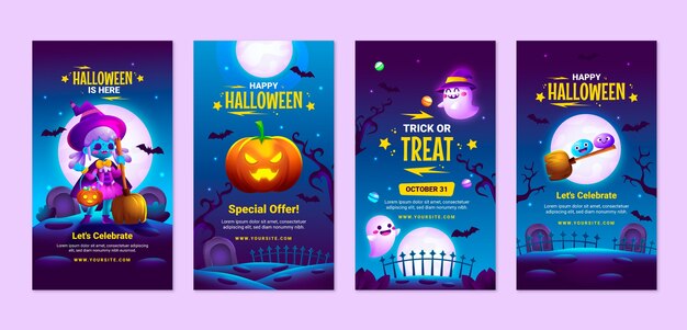 グラデーションハロウィンinstagramストーリーコレクション