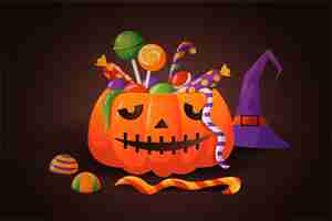 Free vector gradient halloween pumpkin illustration