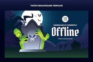 Free vector gradient halloween twitch background