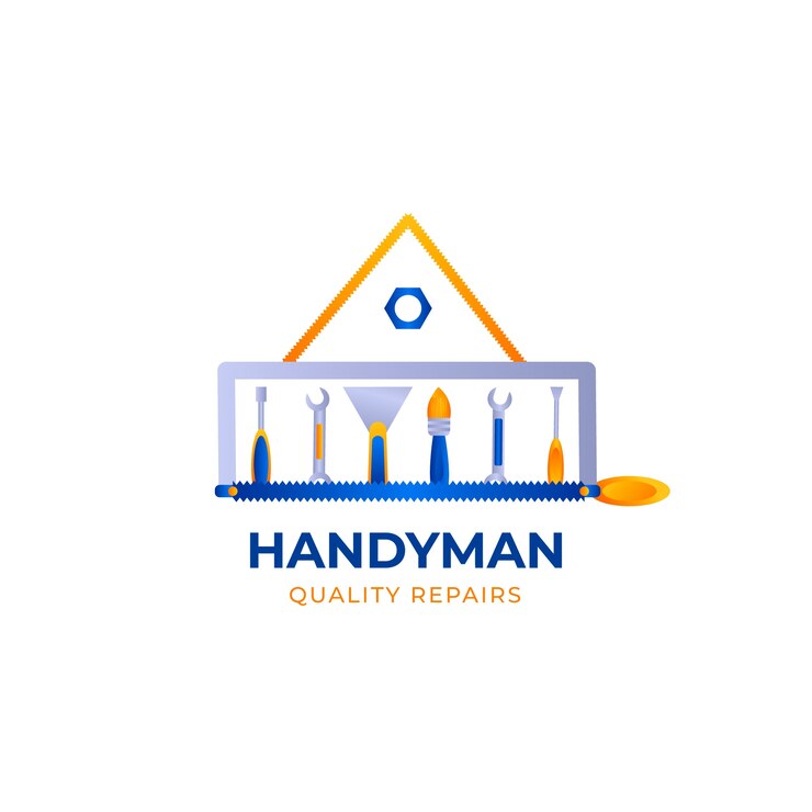 Free Vector gradient handyman logo