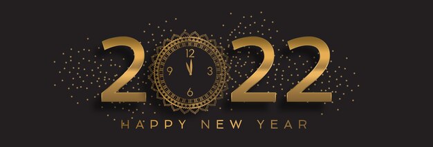 Gradient happy new year 2022 banner