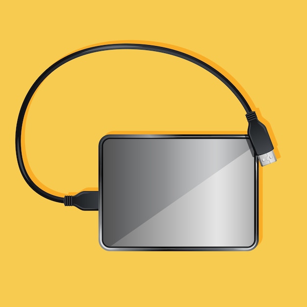 Gradient hard drive illustration