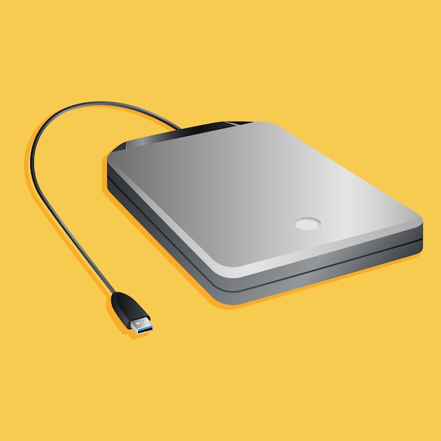 Gradient hard drive illustration