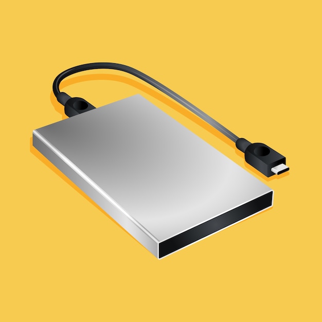 Gradient hard drive illustration