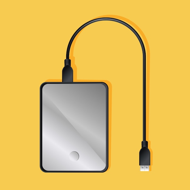 Gradient hard drive illustration