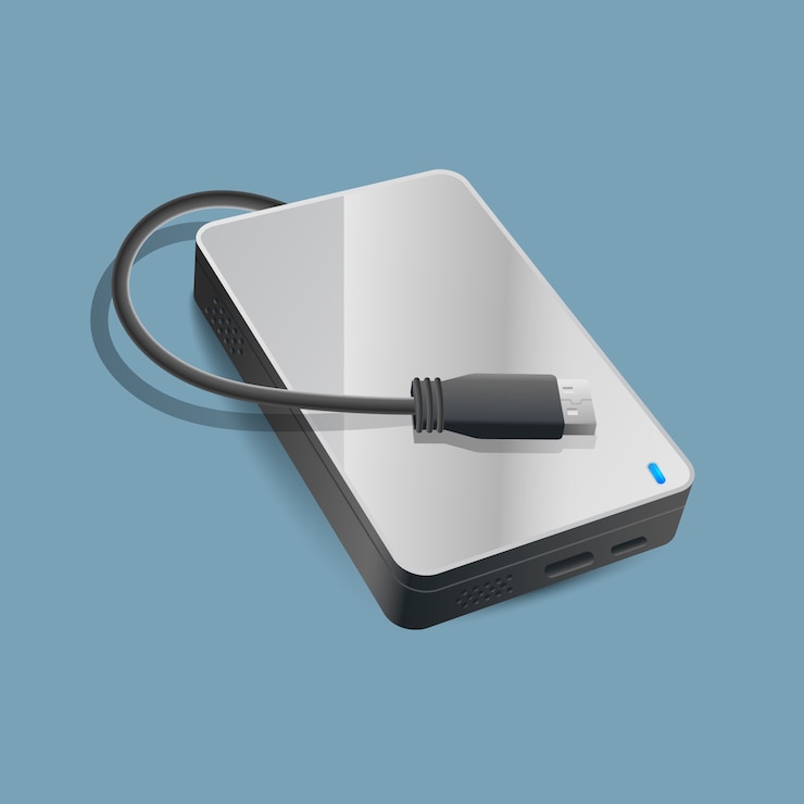 Free Vector gradient hard drive illustration