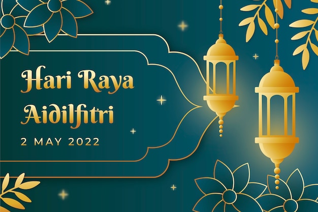 Gradient hari raya aidilfitri background