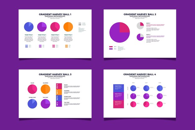 Градиент Харви шаровые диаграммы инфографики