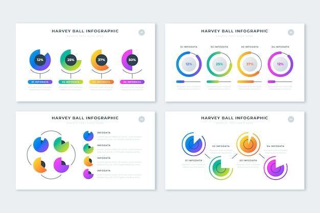 Free vector gradient harvey ball diagrams