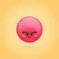 Free vector gradient hate emoji illustration