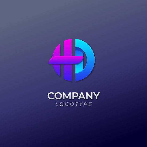 Free vector gradient hd monogram logo design template