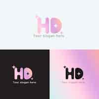 Free vector gradient hd monogram logo