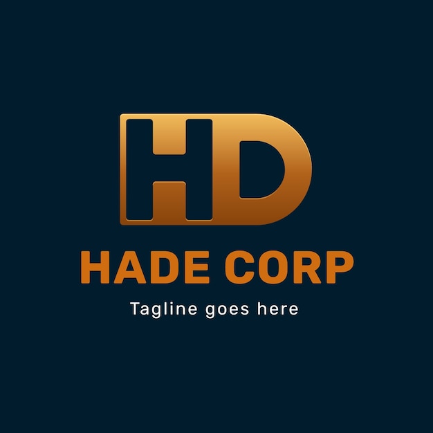 Gradient hd monogram logo