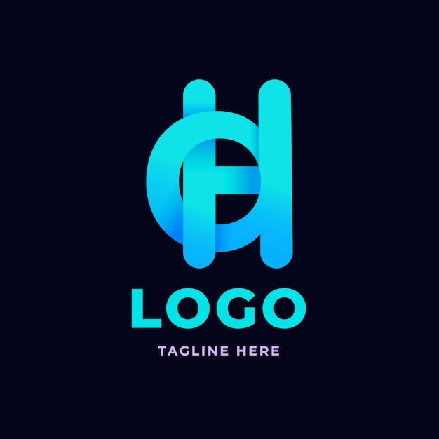 Gradient hd monogram logo