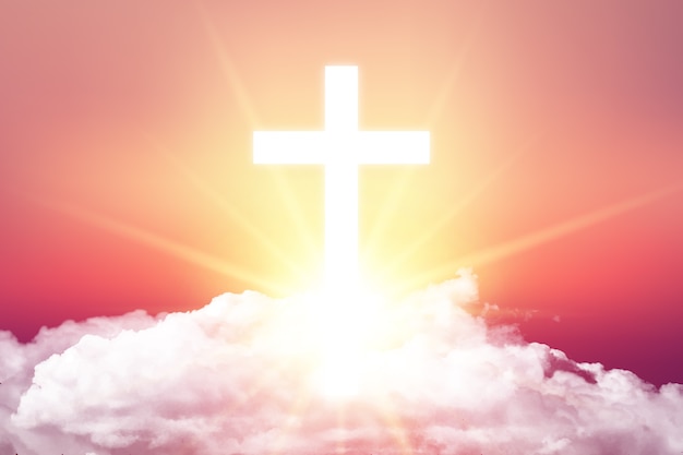 Free vector gradient he is risen easter sunday illustration