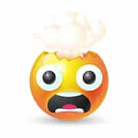 Free vector gradient  head exploding emoji illustration