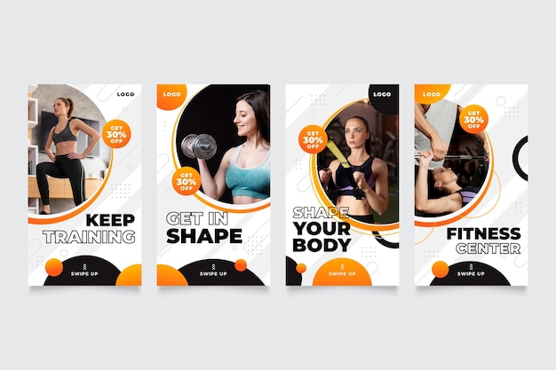 Gradient health & fitness story collection